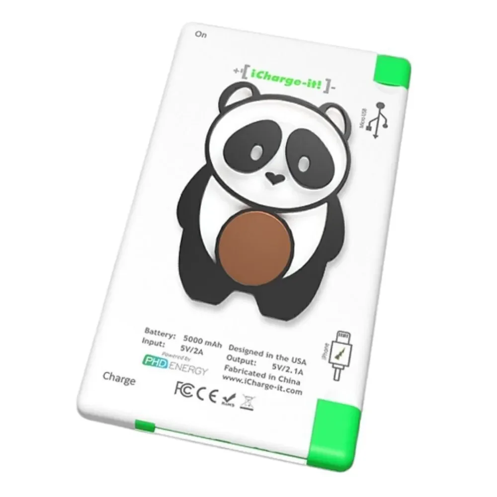 Power Bank With Panda Charm iPhone Android Cell Phone Tablet